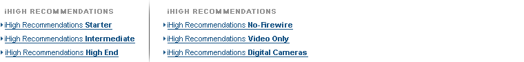 iHigh Recommendations