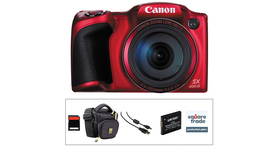 Canon Powershot Sx Is Digital Camera Deluxe Kit Red B H