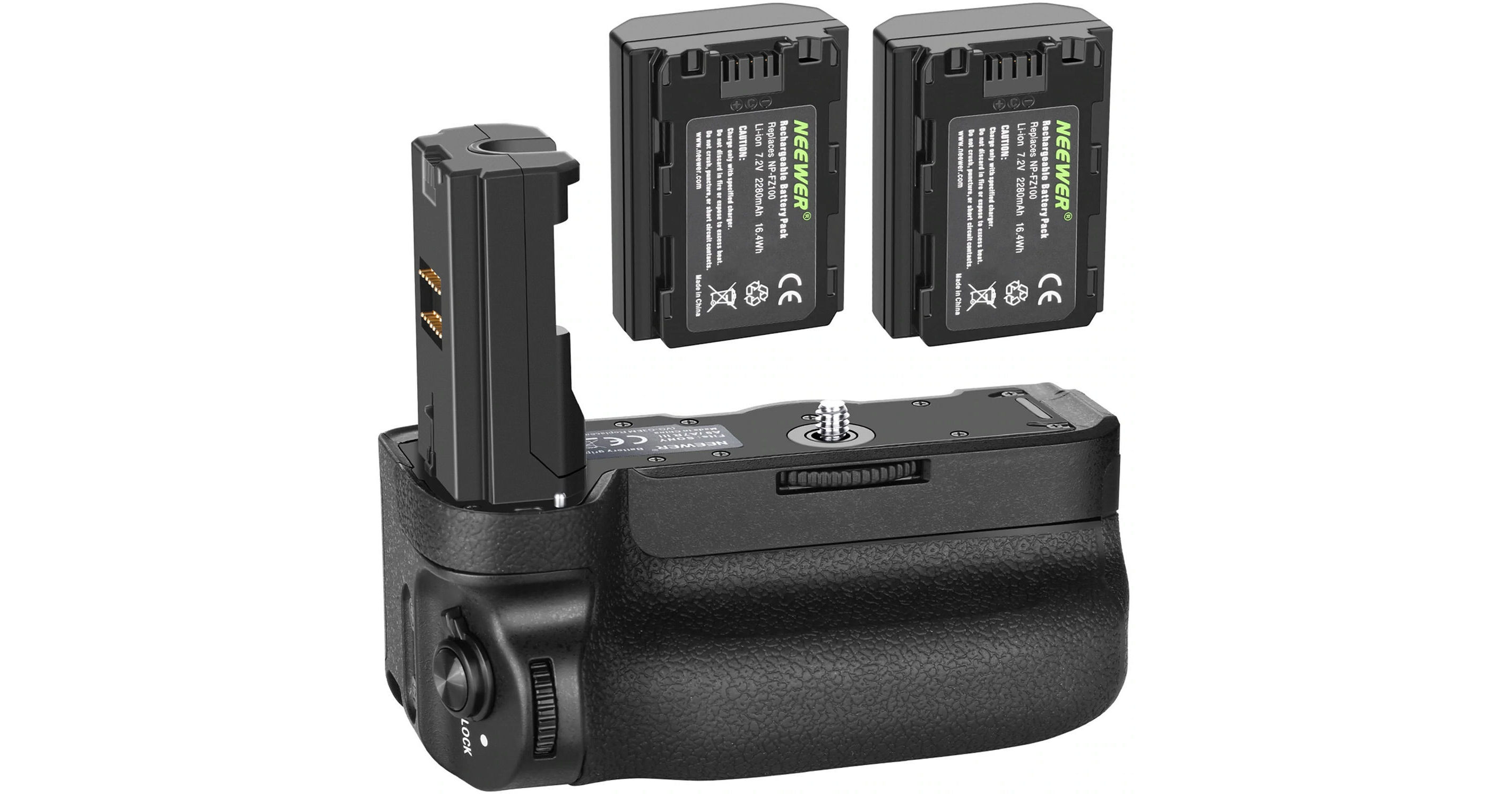 Neewer Vertical Battery Grip With Two Li Ion Batteries