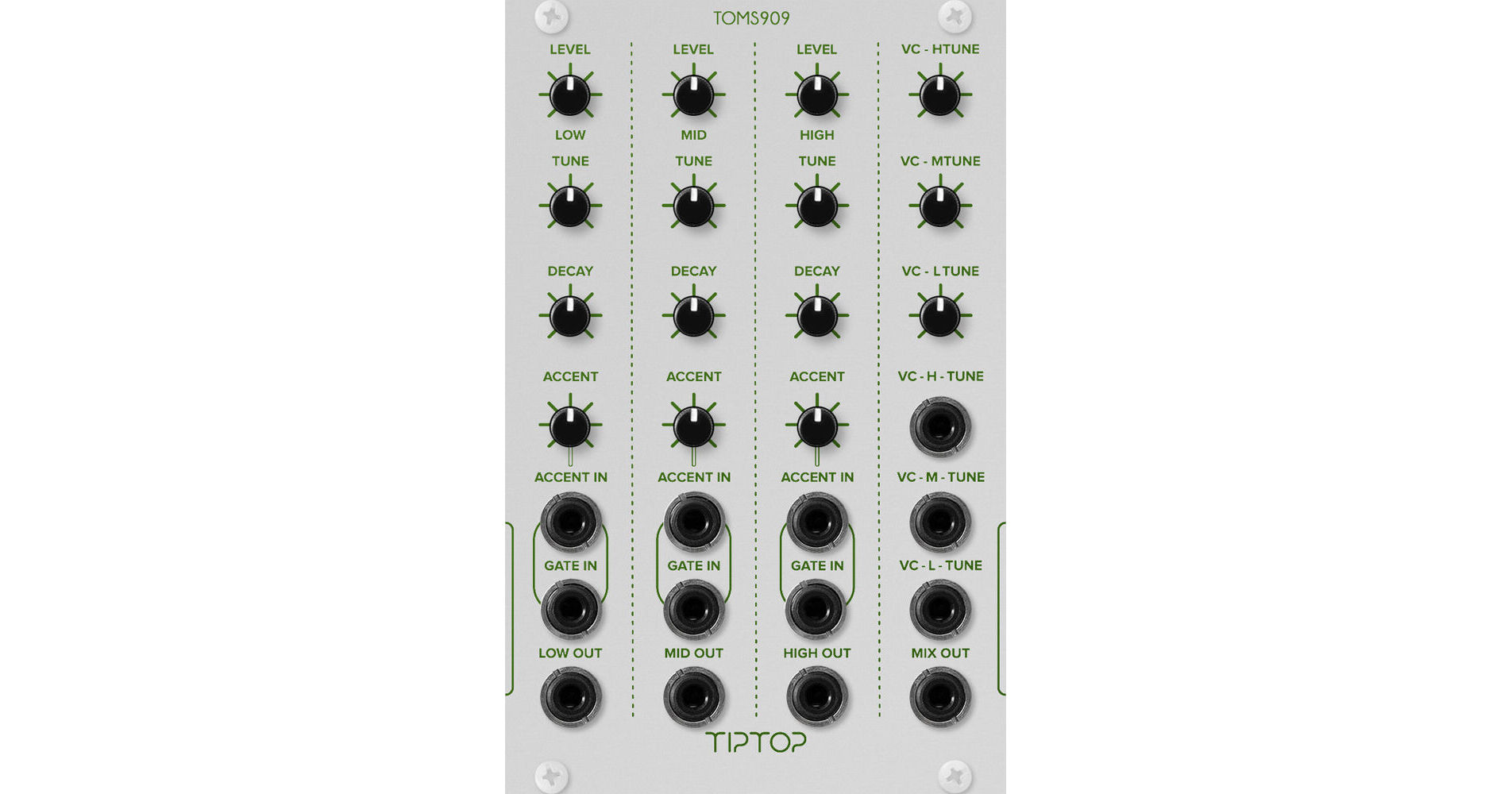 Tiptop Audio Toms Tom Drum Eurorack Module Hp Toms