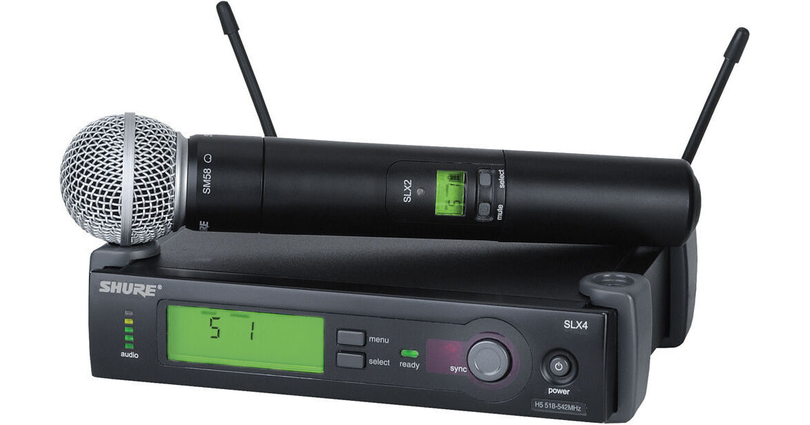 Shure SLX24 SM58 Wireless Handheld Microphone SLX24 SM58 J3 B H