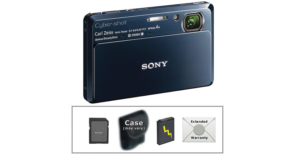 Sony Dsc Tx Digital Camera With Deluxe Accessory Kit Blue