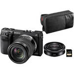 Sony NEX-7 Alpha 24.3 MP Digital Camera with 18-55mm and 20mm Lenses + Sling Bag + 16GB SDHC Card