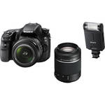 Sony Alpha SLT-A58 20.1MP DSLR Camera with 18-55mm & 55-200mm Lenses and Flash