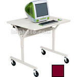 Bretford Connections Adult Height-Adjustable Work Center (Cardinal Red Trim)