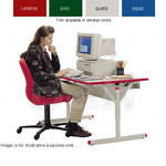 Bretford Connections Adult Height-Adjustable Work Center (Cardinal Red Trim)