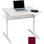 Bretford Connections Adult Height-Adjustable Work Center (Cardinal Red Trim)