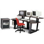 Winsted E4562 94"-Wide Digital Desk with 24.5" Equipment Rack (Black)