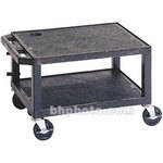 H. Wilson 16" Tuffy 2-Shelf Utility Cart (16 x 24 x 18", Black)