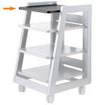 Winsted 42581 Granite Stationary Shelf w/Contour Edging (Black)