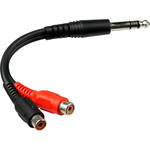 Comprehensive Stereo Phone Male to Two RCA Female Y-Cable - 6"