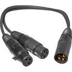 Comprehensive 3-Pin XLR Male to Two 3-Pin XLR Female Y-Cable - 1'