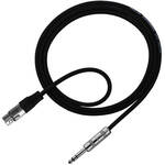 Pro Co Sound Excellines Stereo 1/4" Phone Male to XLR Female Cable - 3'