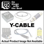 Pro Co Sound 1/4" Phone Female to 2 1/4" Phone Male Y-Cable - 1'