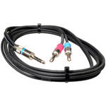 Pro Co Sound Insert Y-Cable 1/4" Male Phone TRS Stereo To 2x 1/4" Male Phone TS Mono - 10'
