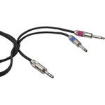 Pro Co Sound Insert Y-Cable 1/4" Male Phone TRS Stereo To 2x 1/4" Male Phone TS Mono - 5'