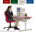 Bretford Connections Adult Height-Adjustable Work Center (Cardinal Red Trim)
