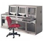 Winsted K8123 Four-Bay 21" (12U) Slope Rack Console