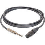 Hosa Technology 1/4" Male to 3-Pin XLR Female Hi-Z Microphone Cable - 3'