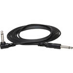 Hosa Technology 1/4" Angled Male to RCA Male Audio Cable - 3'