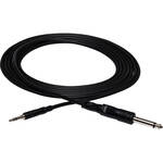 Hosa Technology Stereo Mini Male to 1/4" Mono Male Cable - 10'