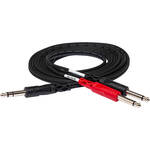 Hosa Technology Stereo 1/4" Male to 2 Mono 1/4" Male Y-Cable - 3.3'