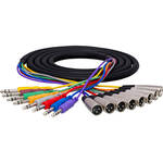 Hosa Technology STX805M 8-Channel 1/4" Phone to 3-Pin XLR Snake Cable - 16.4' (5 m)