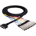 Hosa Technology DTF-803 Male DB-25 to 8x 3-Pin XLR Female Snake Cable- 9.9' (3 m)