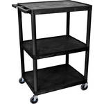 Luxor 48" Extra-Wide Open Shelf Table (Black)
