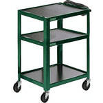 Luxor 24-42" Adjustable Height A/V Table w/Elec (Green)