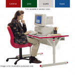 Bretford Connections Adult Height-Adjustable Work Center (Cardinal Red Trim)