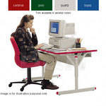 Bretford Connections Adult Height-Adjustable Work Center (Polo Green Trim)