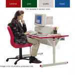 Bretford Connections Adult Height-Adjustable Work Center (Cardinal Red Trim)