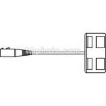 PAG 9520 Charge Adaptor, 4-Pin XLR (Female) Connector to PAGlok Connector