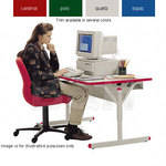 Bretford Connections Adult Height-Adjustable Work Center (Cardinal Red Trim)