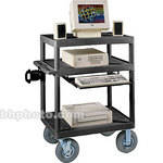 Luxor Endura Workstation w/Pneumatic Tires (Black)