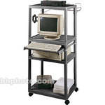 Luxor Endura Workstation w/Pull-Out Keyboard Shelf (Black)