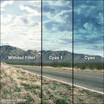 LEE Filters 4x6" Graduated Cyan Resin Filter - Hard Edge