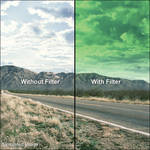 LEE Filters 4x6" Graduated Pop Green Resin Filter - Hard Edge