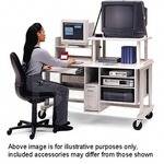Bretford 60 x 30" Multimedia Workstation w/ TV Shelf & Montior Shelf