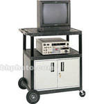 Luxor 40" Endura Table w/Cabinet/Big Wheels/Electric (Black/Gray)
