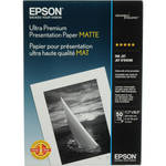Epson Ultra Premium Presentation Paper Matte 11.7 x 16.5" - 50 Sheets