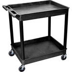 Luxor TC11 32 x 24" Two Shelf Heavy-duty Utility Cart (Black)