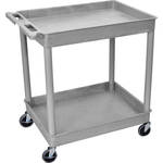 Luxor TC11 32 x 24" Two Shelf Heavy-duty Utility Cart (Gray)