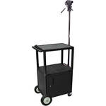 Luxor 38.5" Video Prod Center with Cabinet and Big Wheels