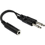 Hosa Technology 1/4" Female to Dual 1/4" Male Y-Cable (6")