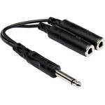 Hosa Technology 1/4" Male to Two 1/4" Female Y-Cable - 6"