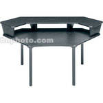 Middle Atlantic Corner Video Desk w/ 1-Pce Overbridge MDV-CNR1 (Graphite)