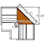 Winsted 43"H 90-Deg Concave Corner Console P5210