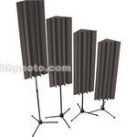 Auralex Stand-Mounted LENRD (Charcoal Grey) - 4 Pieces with Stands